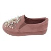 Beautifulshop Καστόρ Loafers με Πέρλες και Στρας