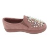 Beautifulshop Καστόρ Loafers με Πέρλες και Στρας