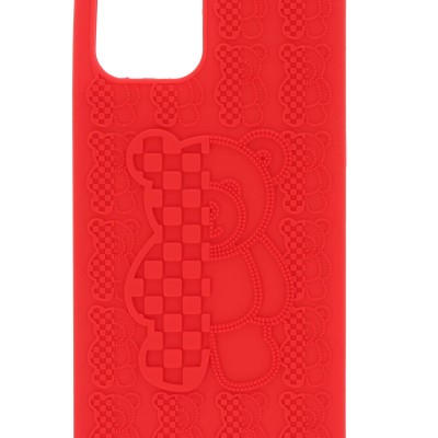 Back Cover Θήκη Σιλικόνης Με Σχέδιο Αρκουδάκι Κόκκινο (Iphone 12 Pro Max)
