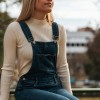 LADY DARK MODA Γυναικεία Τζιν Σαλοπέτα σε Σκούρο Μπλε Χρώμα