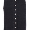 Lady Dark Moda Γυναικεία Τζιν Φούστα σε Μαύρο Χρώμα Lady Dark Moda Γυναικεία Τζιν Φούστα σε Μαύρο Χρώμα