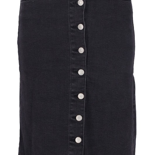 Lady Dark Moda Γυναικεία Τζιν Φούστα σε Μαύρο Χρώμα Lady Dark Moda Γυναικεία Τζιν Φούστα σε Μαύρο Χρώμα