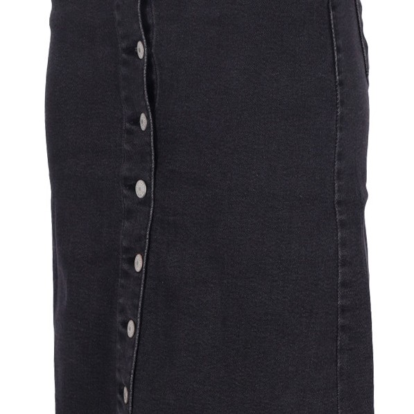 Lady Dark Moda Γυναικεία Τζιν Φούστα σε Μαύρο Χρώμα Lady Dark Moda Γυναικεία Τζιν Φούστα σε Μαύρο Χρώμα