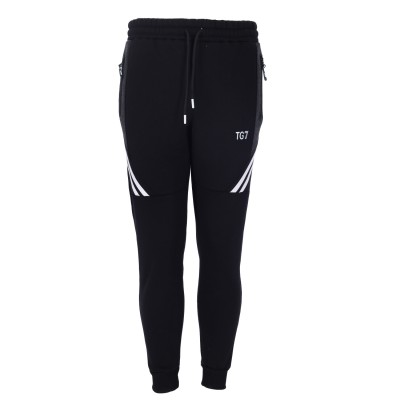 Training TG7 Παντελόνι Φόρμας με Λάστιχο Fleece  σε Μαύρο Χρώμα