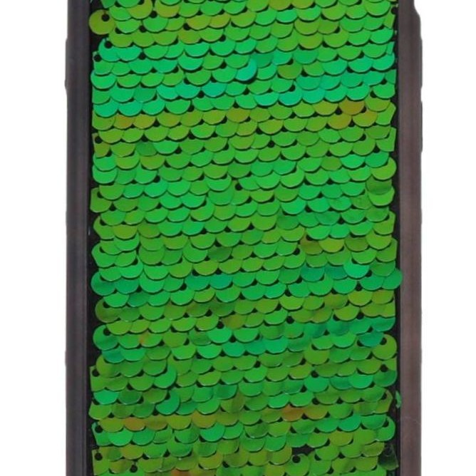Back Cover Θήκη Σιλικόνης Με Πράσινες Παγιέτες (Iphone 7 & Iphone 8 & Iphone SE 2020 & Iphone SE 2022)