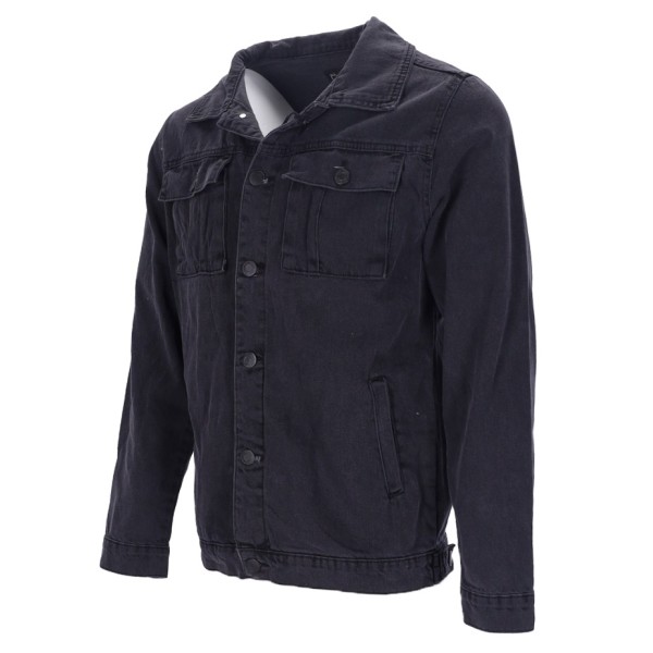 Hacker Jeanswear Men's Denim Jacket in Dark Grey Colour Hacker Jeanswear Men's Denim Jacket in Dark Grey Colour