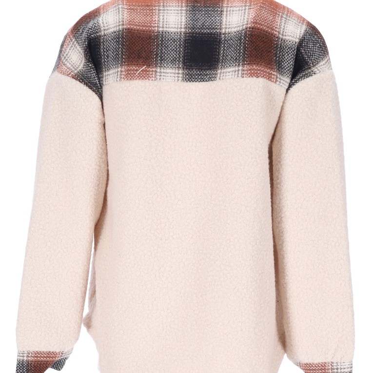 REJI MB23K16289 Women's Plaid Overshirt