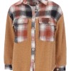 REJI MB23K16289 Women's Plaid Overshirt