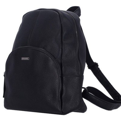 Bag To Bag Γυναικεία Τσάντα Πλάτης Μαύρη απο Δερματίνη