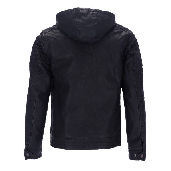 5EVEN STAR Men's Leather Jacket with Inner Lining 5EVEN STAR Men's Leather Jacket with Inner Lining