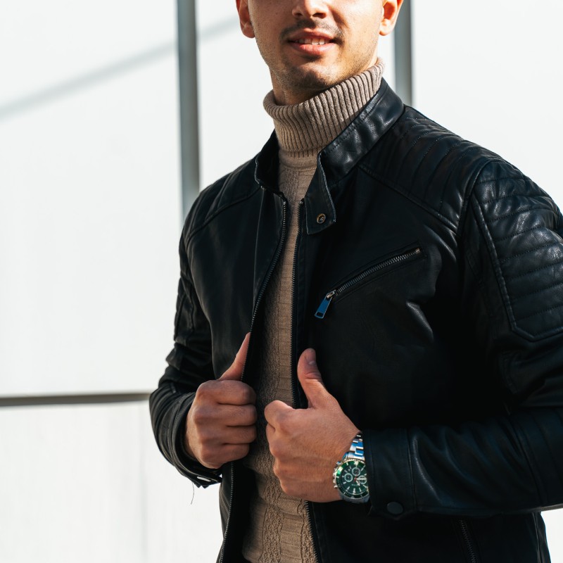 5EVEN STAR Ανδρικό Δερμάτινο Jacket με Εσωτερική Επένδυση 5EVEN STAR Ανδρικό Δερμάτινο Jacket με Εσωτερική Επένδυση