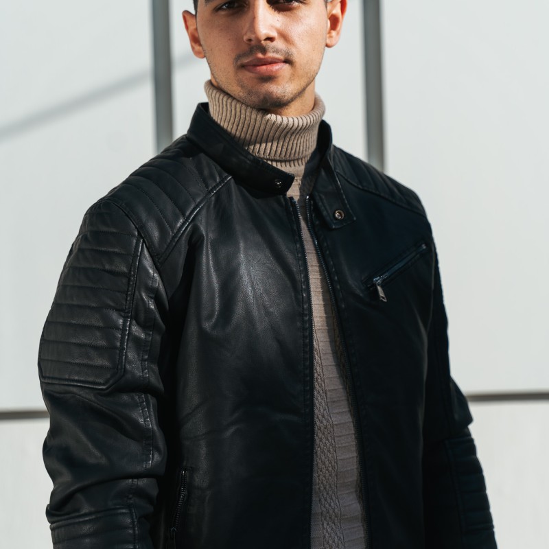 5EVEN STAR Ανδρικό Δερμάτινο Jacket με Εσωτερική Επένδυση 5EVEN STAR Ανδρικό Δερμάτινο Jacket με Εσωτερική Επένδυση