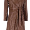 Pakta Women's Leather Look Trench Coat Pakta Women's Leather Look Trench Coat