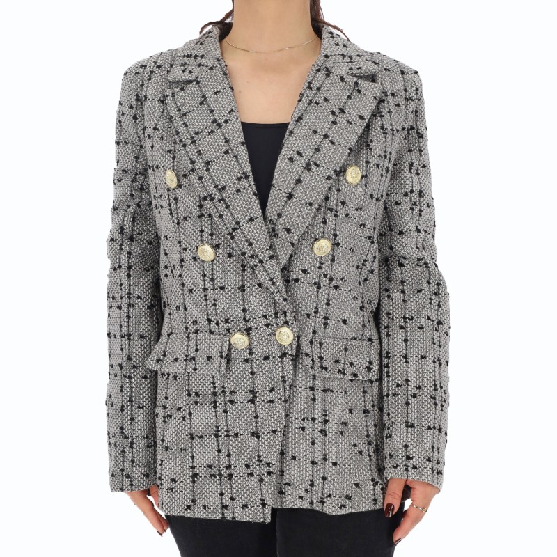 Pakta Women's Tweed Button Down Jacket Pakta Women's Tweed Button Down Jacket