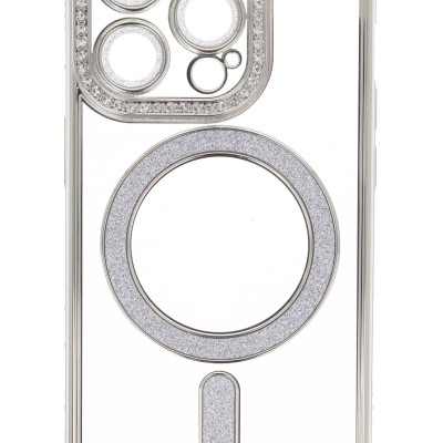 B.D.L Back Cover Θήκη Σιλικόνης Με Τζαμάκι Κάμερας, Magsafe, Στρασάκια Και Γκλίτερ (Iphone 15 Pro)