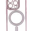 B.D.L Back Cover Θήκη Σιλικόνης Με Τζαμάκι Κάμερας, Magsafe, Στρασάκια Και Γκλίτερ (Iphone 15 Pro)