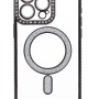 B.D.L Back Cover Θήκη Σιλικόνης Με Τζαμάκι Κάμερας, Magsafe, Στρασάκια Και Γκλίτερ (Iphone 15 Pro Max)