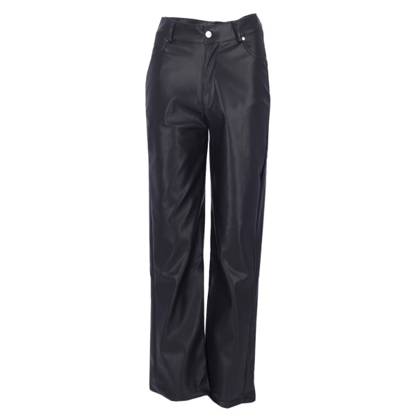 Maximus 5002 Women's High Waist Leather Bell Bottom Pants