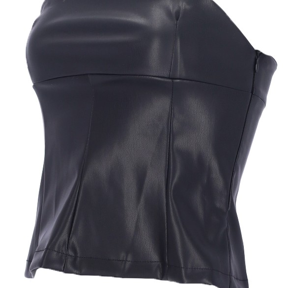 CX Woman Γυναικείο Δερμάτινο Στράπλες Top