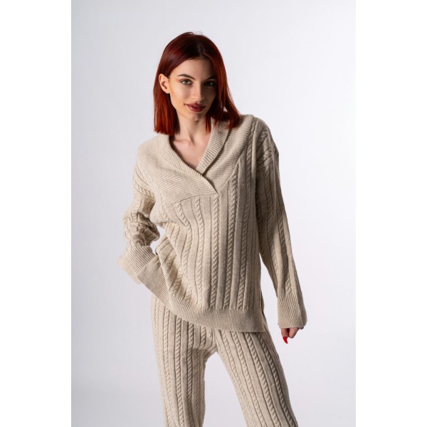 CX WOMAN Women's Knitted Set in Black Colour