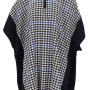 WOMEN'S PONCHO WITH ZIPPER AND PATTERN