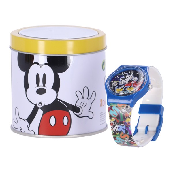 Mickey Mouse Παιδικό Αναλογικό Ρολόι με Λουράκι από Καουτσούκ/Πλαστικό Μπλε