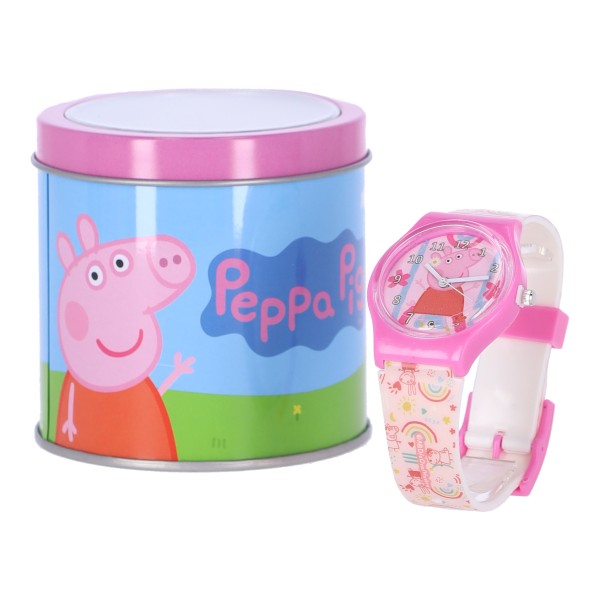 PEPPA PIG Παιδικό Αναλογικό Ρολόι με Λουράκι από Καουτσούκ/Πλαστικό Ροζ