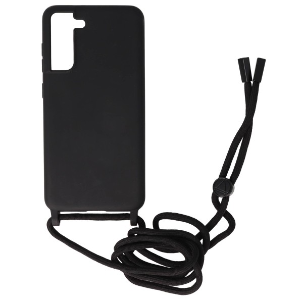 Back Cover Θήκη Σιλικόνης Με Ρυθμιζόμενο Κορδόνι Μαύρο (Samsung Galaxy S21 FE)