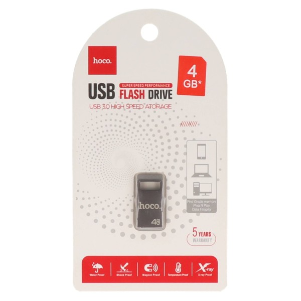 Hoco Flash Drive USB Stick 4GB Ασημί