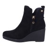 PLATO OM-2218 WOMEN'S SUEDE PLATFORM ZIP UP BOOTS PLATO OM-2218 WOMEN'S SUEDE PLATFORM ZIP UP BOOTS