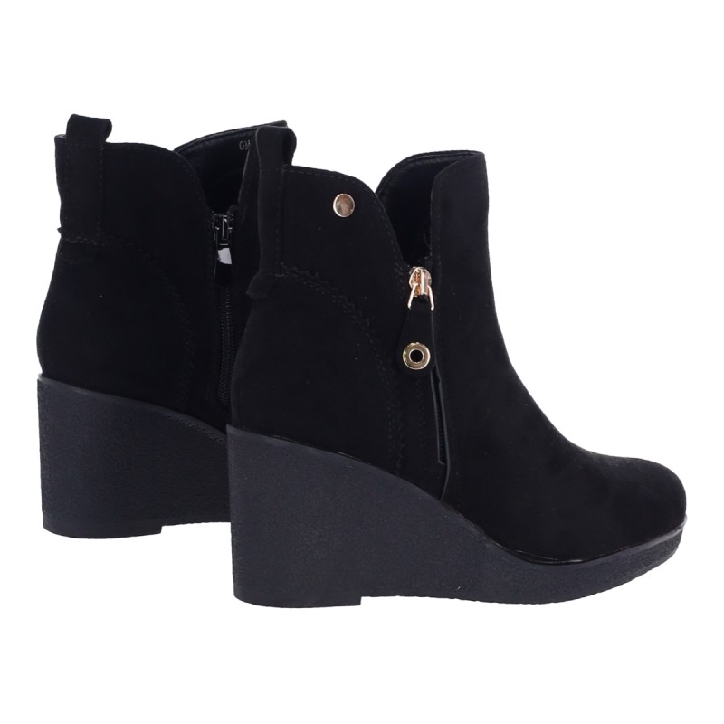 PLATO OM-2218 WOMEN'S SUEDE PLATFORM ZIP UP BOOTS PLATO OM-2218 WOMEN'S SUEDE PLATFORM ZIP UP BOOTS