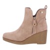 PLATO OM-2218 WOMEN'S SUEDE PLATFORM ZIP UP BOOTS PLATO OM-2218 WOMEN'S SUEDE PLATFORM ZIP UP BOOTS