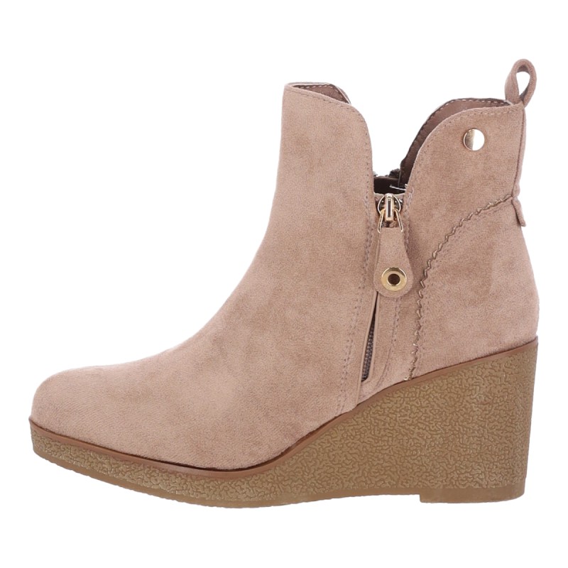 PLATO OM-2218 WOMEN'S SUEDE PLATFORM ZIP UP BOOTS PLATO OM-2218 WOMEN'S SUEDE PLATFORM ZIP UP BOOTS