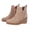 PLATO OM-2218 WOMEN'S SUEDE PLATFORM ZIP UP BOOTS PLATO OM-2218 WOMEN'S SUEDE PLATFORM ZIP UP BOOTS
