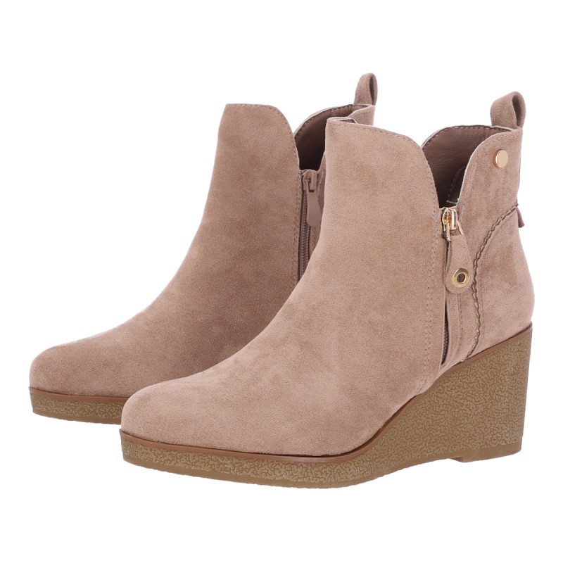PLATO OM-2218 WOMEN'S SUEDE PLATFORM ZIP UP BOOTS PLATO OM-2218 WOMEN'S SUEDE PLATFORM ZIP UP BOOTS