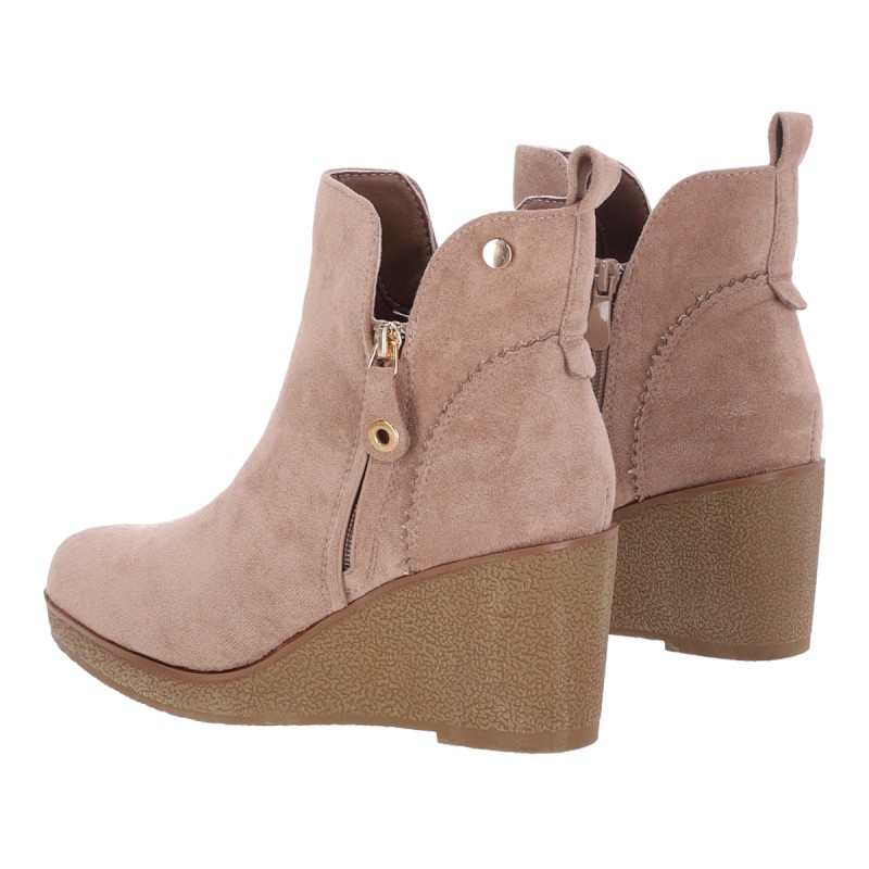PLATO OM-2218 WOMEN'S SUEDE PLATFORM ZIP UP BOOTS PLATO OM-2218 WOMEN'S SUEDE PLATFORM ZIP UP BOOTS