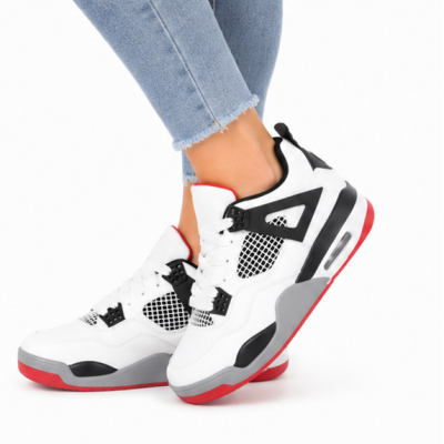 Altanta footwear Γυναικεια Αθλητικά σε Άσπρο - Κόκκινο Χρώμα