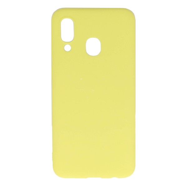 Cookover Back Cover Θήκη Σιλικόνης Ματ Κίτρινο (Samsung Galaxy A40)