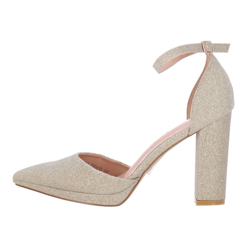 Sweet Shoes Γυναικείες Γόβες με Χοντρό Τακούνι και Γκλίτερ Sweet Shoes Γυναικείες Γόβες με Χοντρό Τακούνι και Γκλίτερ