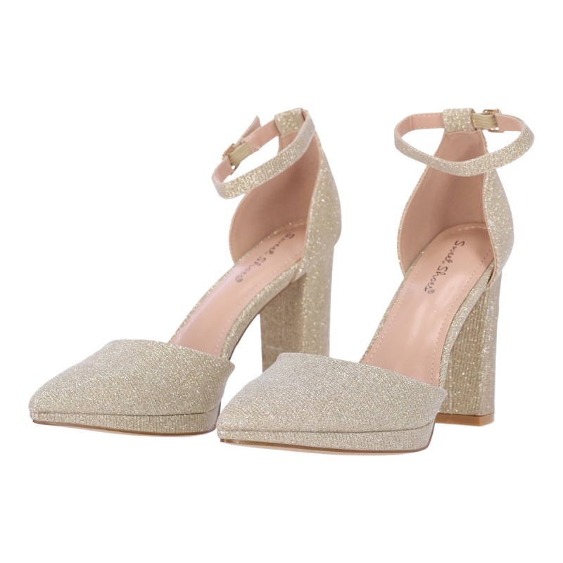 Sweet Shoes Γυναικείες Γόβες με Χοντρό Τακούνι και Γκλίτερ Sweet Shoes Γυναικείες Γόβες με Χοντρό Τακούνι και Γκλίτερ