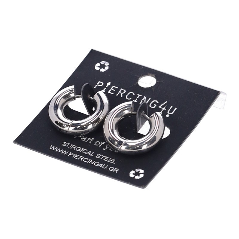 Piercing4u eh-0882 Σκουλαρίκι Αυτιού από Χειρ. Ατσάλι Κρικάκι Ασημί/Χρυσό