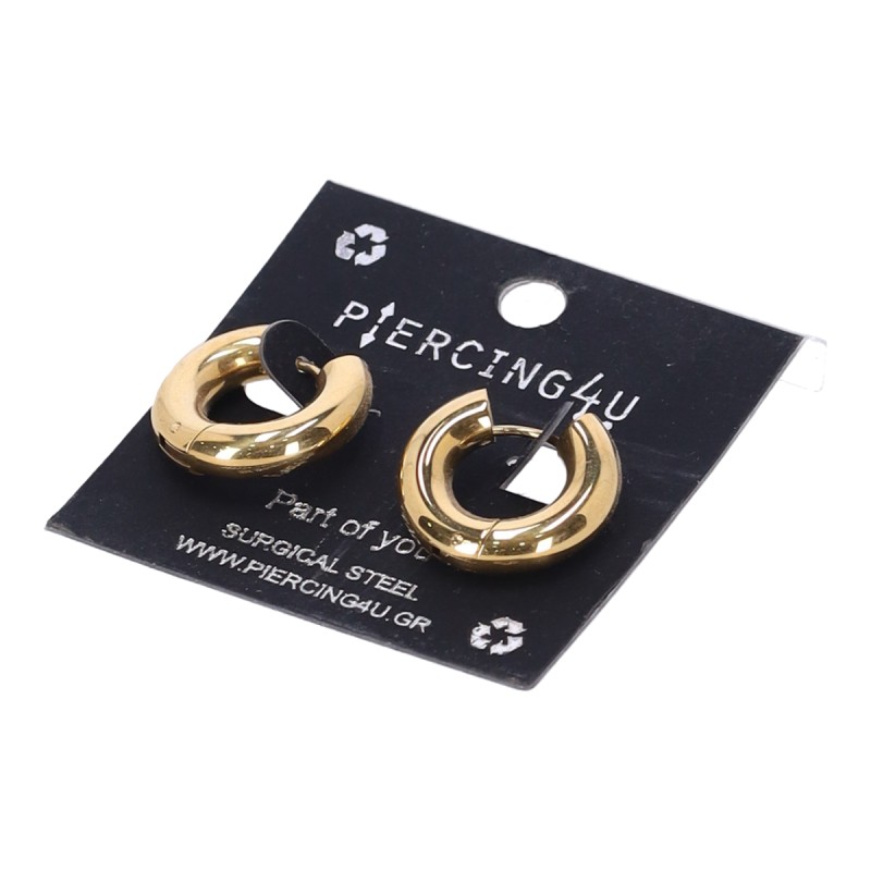 Piercing4u eh-0882 Σκουλαρίκι Αυτιού από Χειρ. Ατσάλι Κρικάκι Ασημί/Χρυσό