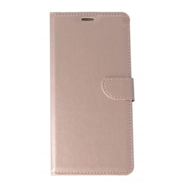 Θήκη Book Wallet Με Μαγνητικό Κούμπωμα Ροζ Χρυσό (Samsung Galaxy A20s)