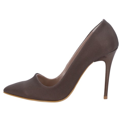 CUDO HEELS IN BROWN LEATHER