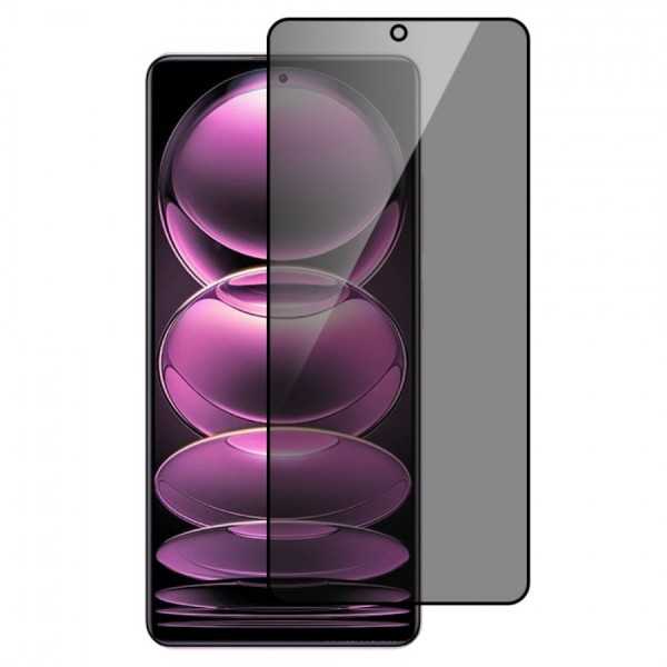 Privacy Fullscreen Tempered Glass Μαύρο (Xiaomi Poco X5) Αξεσουάρ Κινητών/Tablet