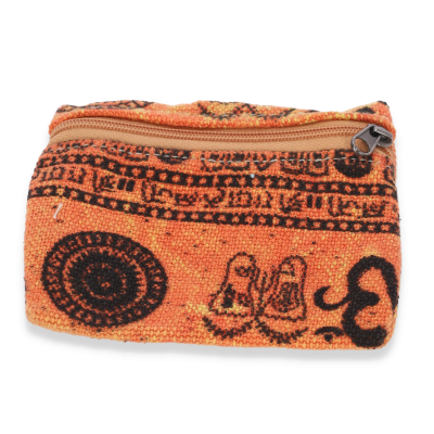 Χειροποίητο Πλεκτό Πορτοφόλι Boho σε Πορτοκαλί Χρώμα