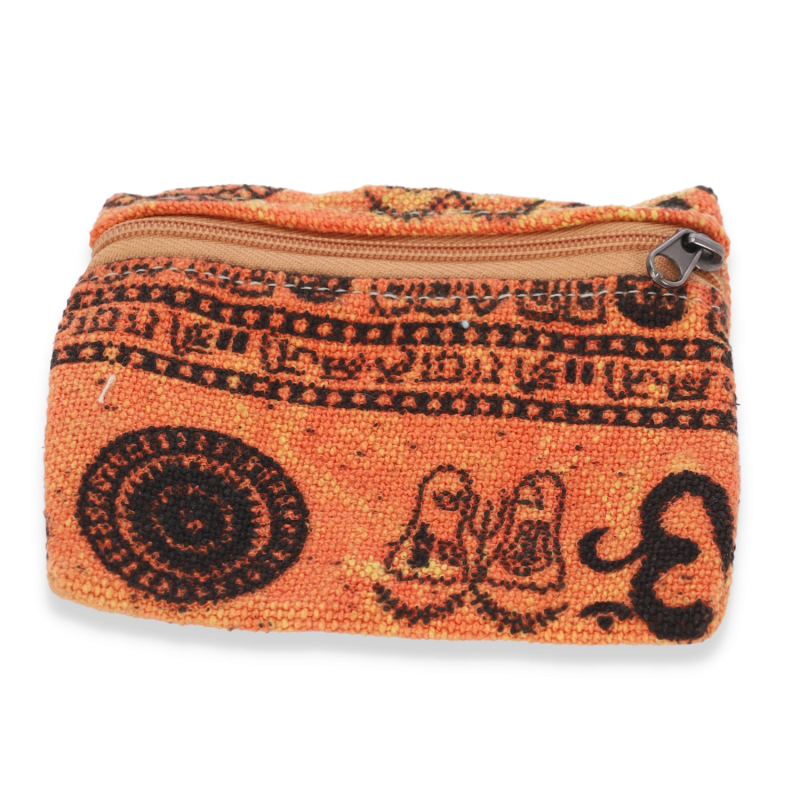 Χειροποίητο Πλεκτό Πορτοφόλι Boho σε Πορτοκαλί Χρώμα