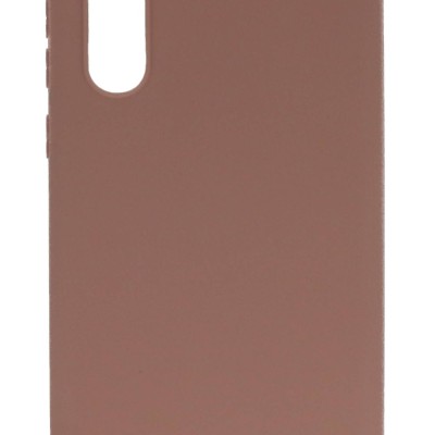 JEL Back Cover Θήκη Ματ Σιλικόνης Καφέ (Huawei P30)
