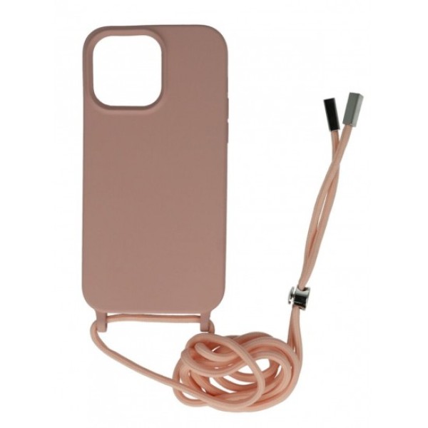 Borofone Back Cover Θήκη Σιλικόνης Με Ρυθμιζόμενο Κορδόνι Ροζ (Iphone 15 Pro Max) Αξεσουάρ Κινητών/Tablet