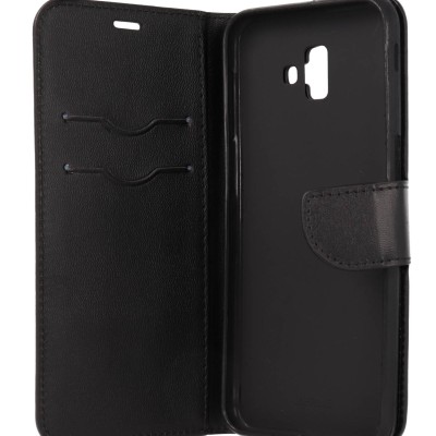 Oba Style Θήκη Book Wallet Πορτοφόλι Μαύρο (Samsung Galaxy J6 Plus)